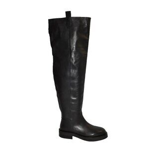New! Allsaints Mindy Leather OTK Boots Black 39 9 US DD491
